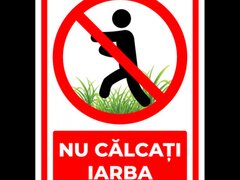 Semn nu calcati pe iarba